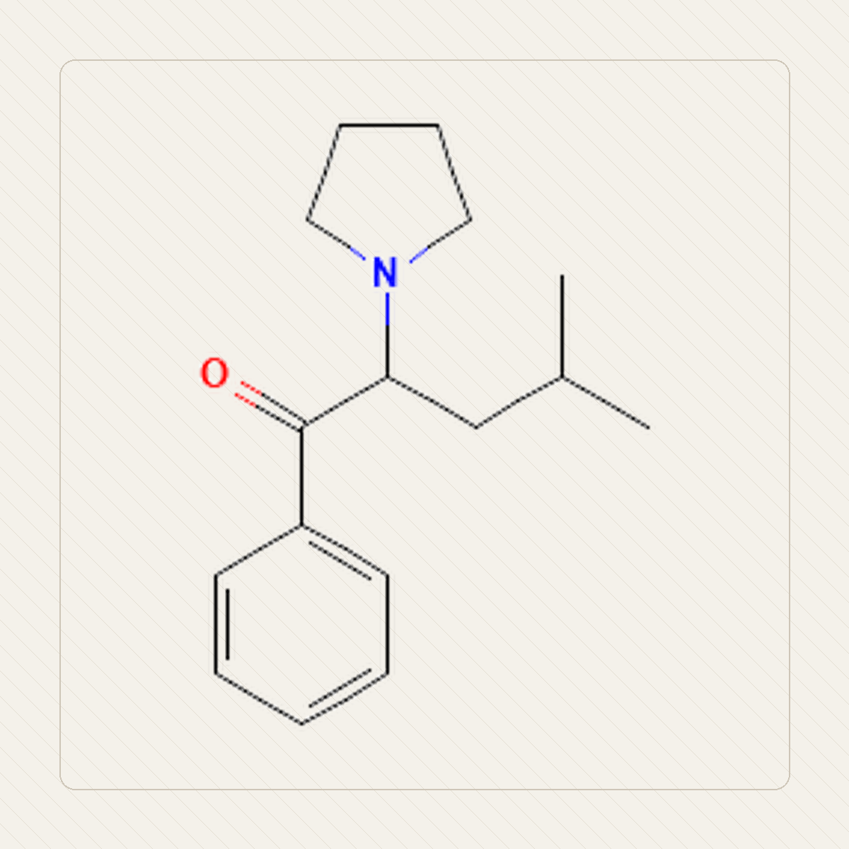 α-PHiP, educational illustration of the molecule's formula