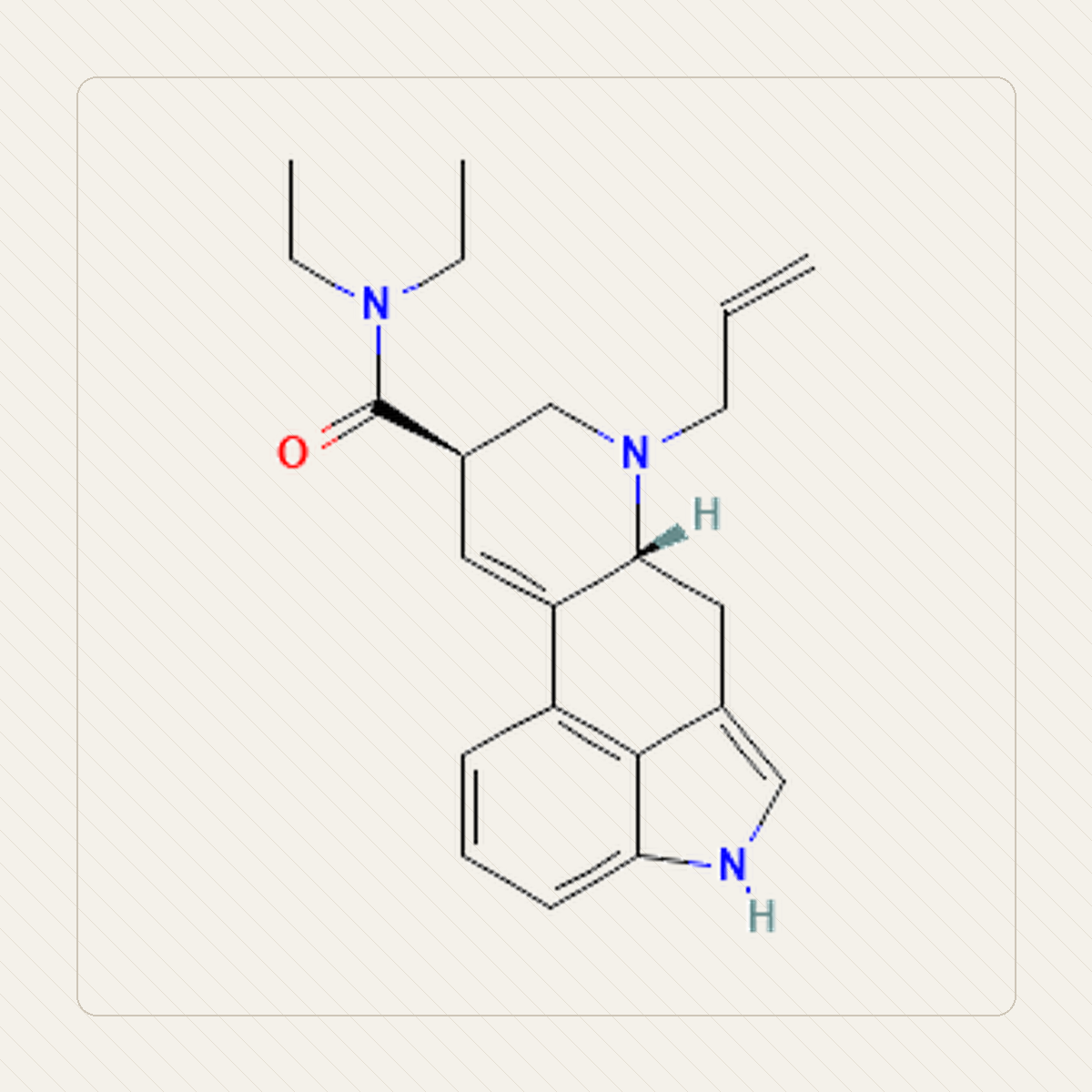AL-LAD, educational illustration of the molecule's pattern