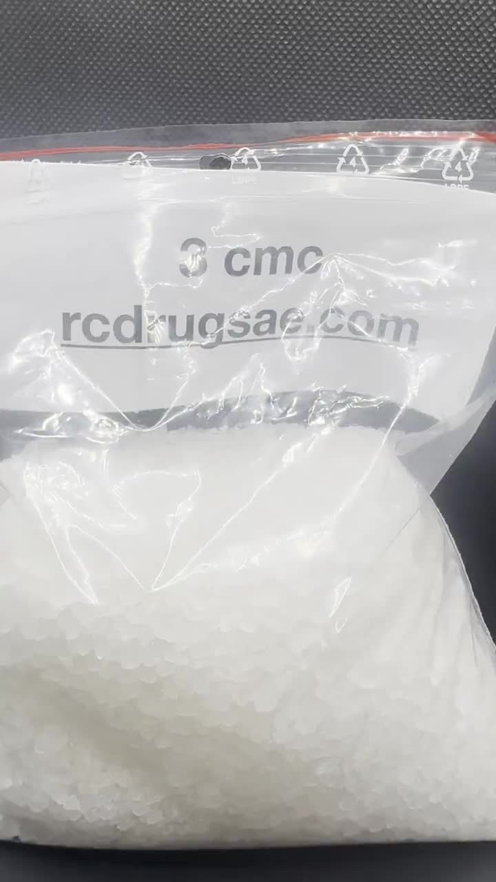 3-CMC crystals with a batch card.
